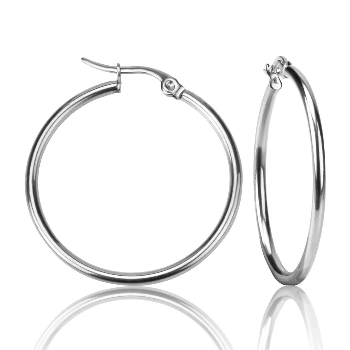 Boucle d'oreilles hoops argenté