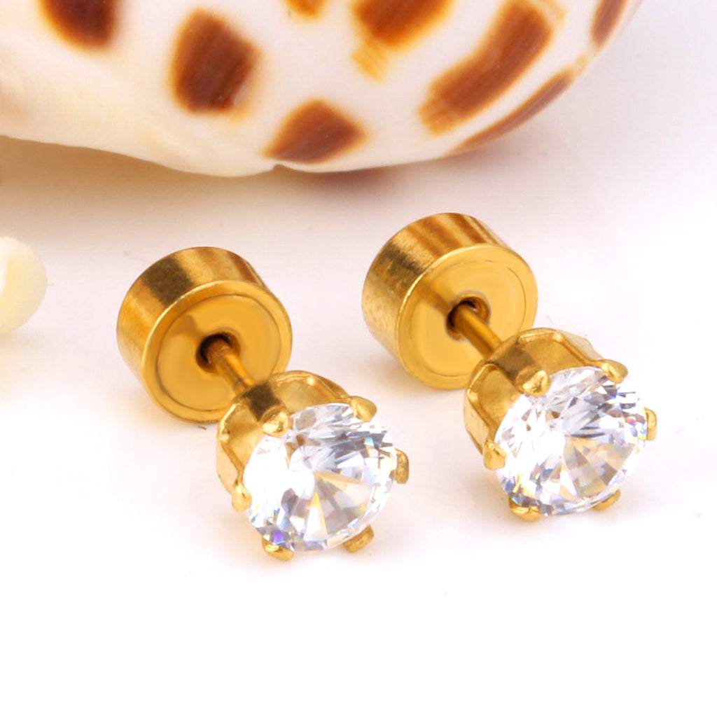 Boucles d'oreilles diamant dorée